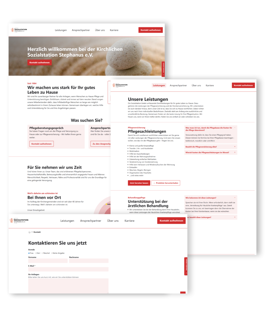 Vorschau der Kirchlichen Sozialstation Webseite